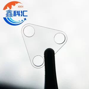 Precision Sapphire Triangular Plate with Custom Through-Hole