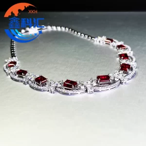 Customizable Jewelry for Jewelers and designers - Lab-Grown Pigeon Blood Red Sapphire Necklace